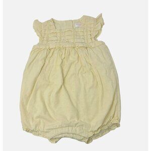 Baby Girls - Vintage‎ Romper with Ruffled Sleeves & Layered Top - 6-12 Month
